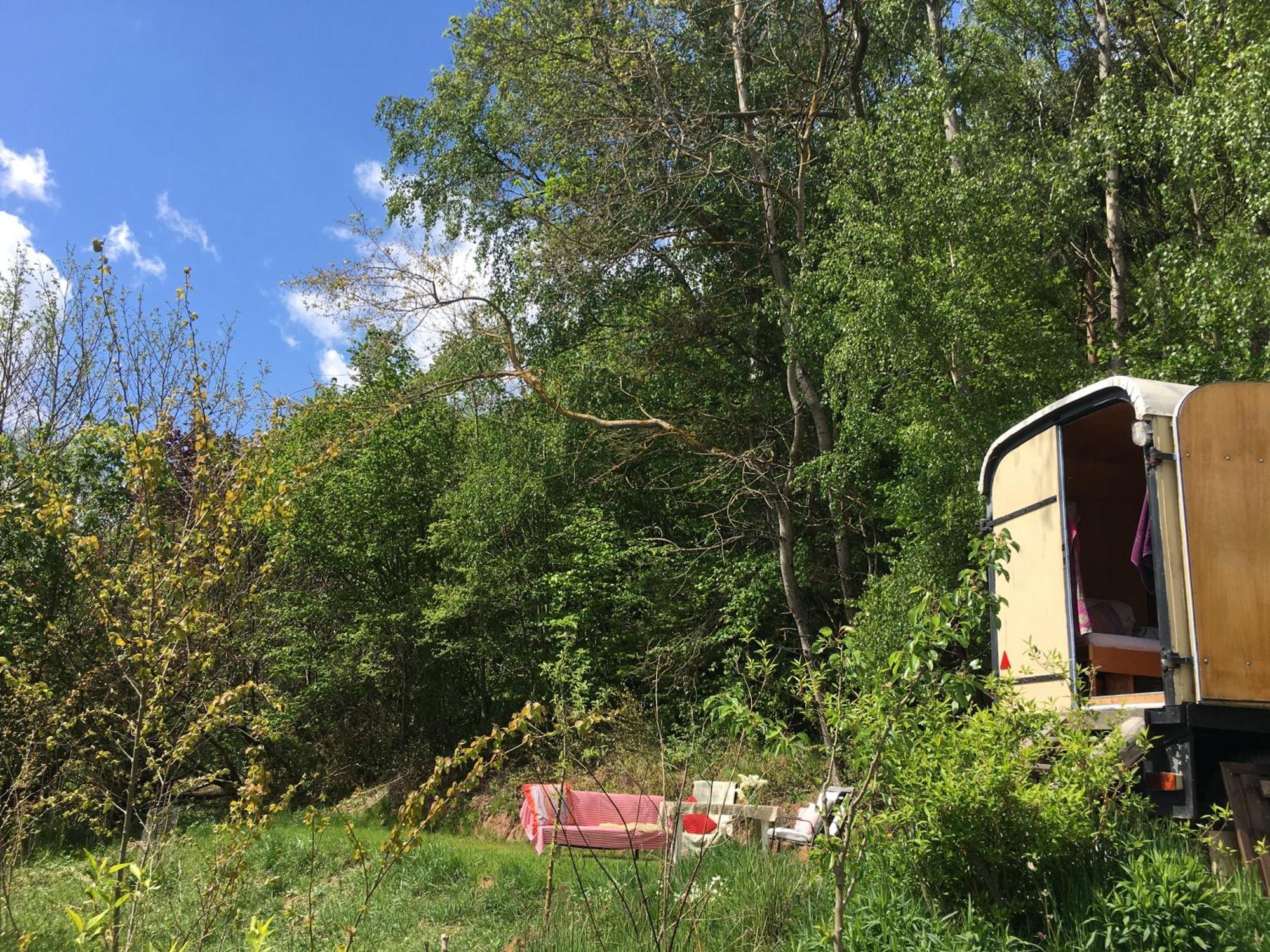 Kuscheliger Zirkuswagen Im Wildgarten 维岑豪森 外观 照片